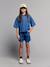 Ensemble short chemise fille denim léger bleu moyen - vertbaudet enfant 