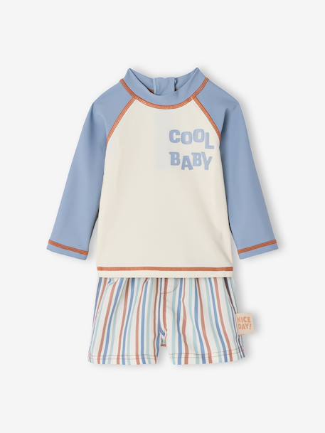 UV-werend babypakje grijsblauw - vertbaudet enfant 