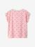 Gestreept T-shirt voor meisjes met sierstrik lavendel+rozen+wit - vertbaudet enfant 
