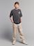 Pantalon twill coton et lin garçon taille ajustable écru - vertbaudet enfant 