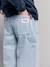 Pantalon large fille rayé rayé bleu - vertbaudet enfant 