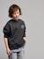 Sweater voor jongens met ronde oversized kraag antraciet - vertbaudet enfant 