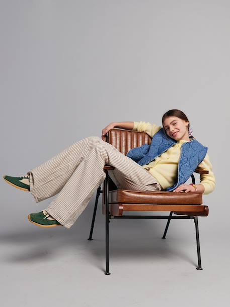 Veste sans manches denim bleu moyen - vertbaudet enfant 