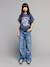 T-shirt met korte mouwen voor meisjes marineblauw - vertbaudet enfant 