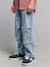 Parachute broek van denim gebleekt denim - vertbaudet enfant 