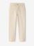 Pantalon twill coton et lin garçon taille ajustable écru - vertbaudet enfant 