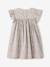 Robe fille imprimée fille manches à volants blanc imprimé+rose pâle+vert émeraude - vertbaudet enfant 