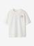 T-shirt garçon motif devant/dos effet délavé écru+vert d'eau - vertbaudet enfant 