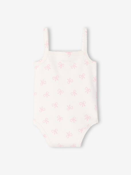 Set van 2 body's met bretels babymeisje ecru - vertbaudet enfant 