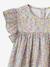Robe fille imprimée fille manches à volants blanc imprimé+rose pâle+vert émeraude - vertbaudet enfant 