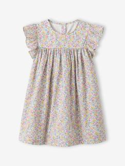 -Robe fille imprimée fille manches à volants