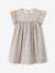 Robe fille imprimée fille manches à volants blanc imprimé+rose pâle+vert émeraude - vertbaudet enfant 