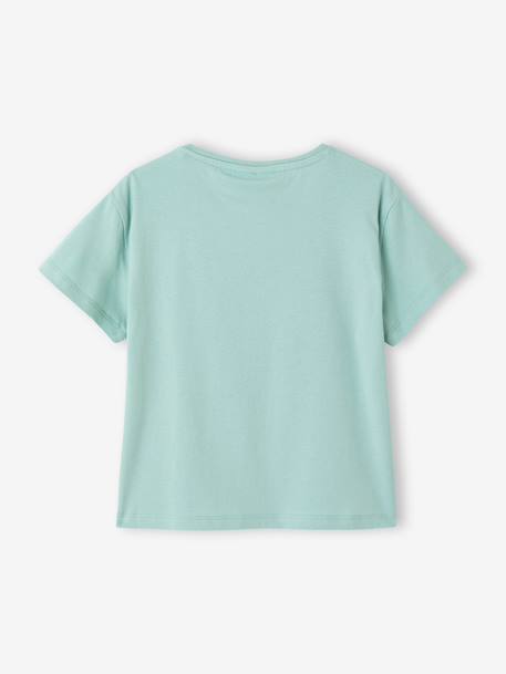 T-shirt manches courtes Lilo & Stitch vert d'eau - vertbaudet enfant 