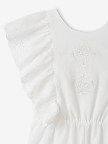 Combishort brodée coton blanc - vertbaudet enfant 