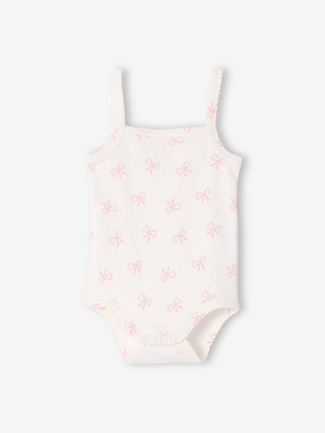 Set van 2 body's met bretels babymeisje ecru - vertbaudet enfant 