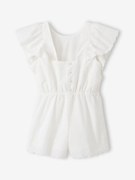 Combishort brodée coton blanc - vertbaudet enfant 