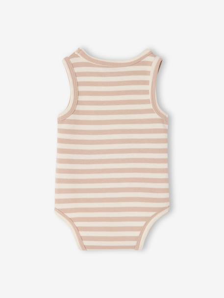 Set van 3 mouwloze baby body's van biologisch katoen blauw - vertbaudet enfant 