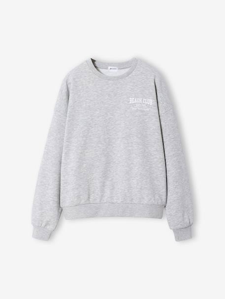 Sweat essentiel fille Jonen gris chiné - vertbaudet enfant 