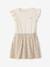 Robe fille effet 2 en 1 beige+écru+indigo+rayé rose+rose pâle - vertbaudet enfant 