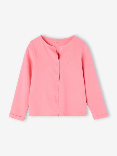 Ensemble fille robe + gilet mauve+rose imprimé - vertbaudet enfant 