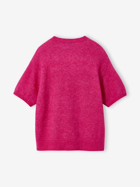 Pull manches courtes fille Jonen lilas+rose - vertbaudet enfant 