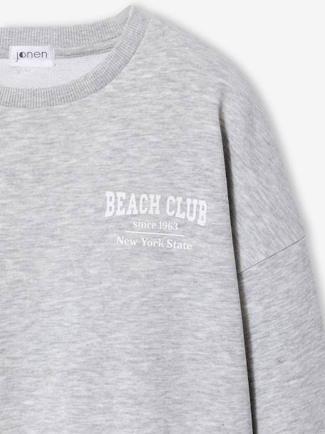 Sweat essentiel fille Jonen gris chiné - vertbaudet enfant 