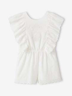 -Combishort brodée coton