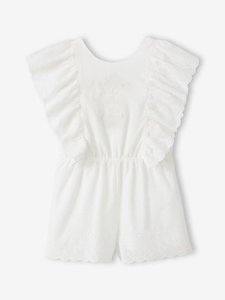 Combishort brodée coton blanc - vertbaudet enfant 