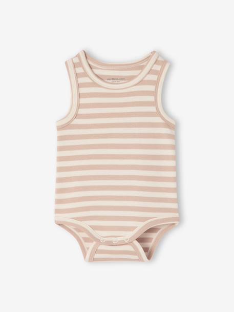 Set van 3 mouwloze baby body's van biologisch katoen blauw - vertbaudet enfant 