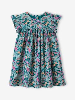 -Robe fille imprimée fille manches à volants