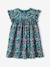 Robe fille imprimée fille manches à volants blanc imprimé+rose pâle+vert émeraude - vertbaudet enfant 