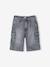 Bermuda skateur denim bleached+denim gris - vertbaudet enfant 