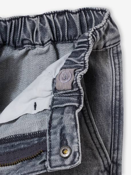 Bermuda skateur denim bleached+denim gris - vertbaudet enfant 