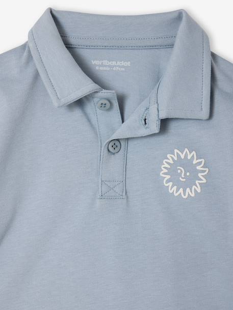 Babyset met polo en broek baby jongen blauw, gestreept - vertbaudet enfant 