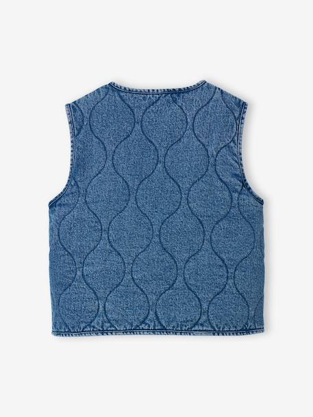 Veste sans manches denim bleu moyen - vertbaudet enfant 