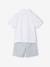 Ensemble short polo garçon rayé vert - vertbaudet enfant 