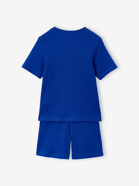 Pyjashort garçon côtelé bleu électrique - vertbaudet enfant 