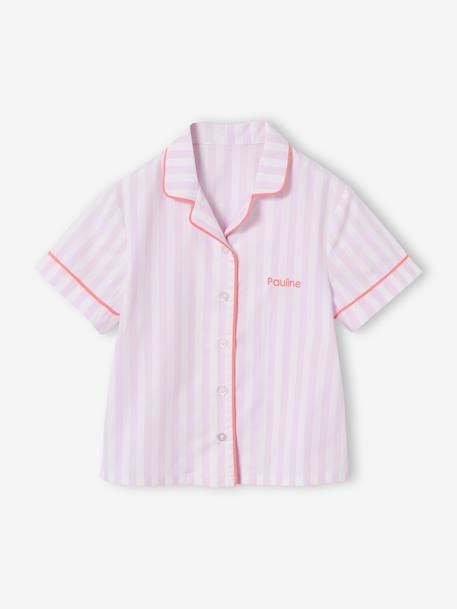 Pyjamashort met korte mouwen om te personaliseren lila - vertbaudet enfant 