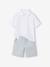 Ensemble short polo garçon rayé vert - vertbaudet enfant 