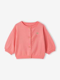 -Gilet bébé en tricot broderie coeur