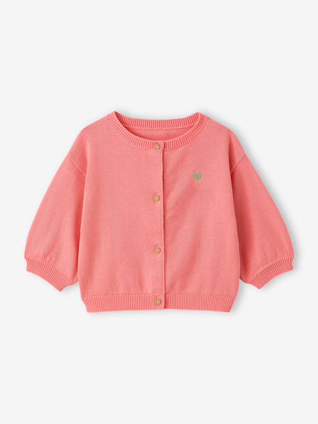 Bébé-Gilet bébé en tricot broderie coeur