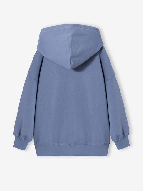 Sweat zippé oversize bleu grisé - vertbaudet enfant 