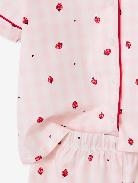 Set pyjama short aardbei lichtroze - vertbaudet enfant 