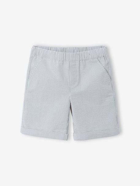 Ensemble short polo garçon rayé vert - vertbaudet enfant 