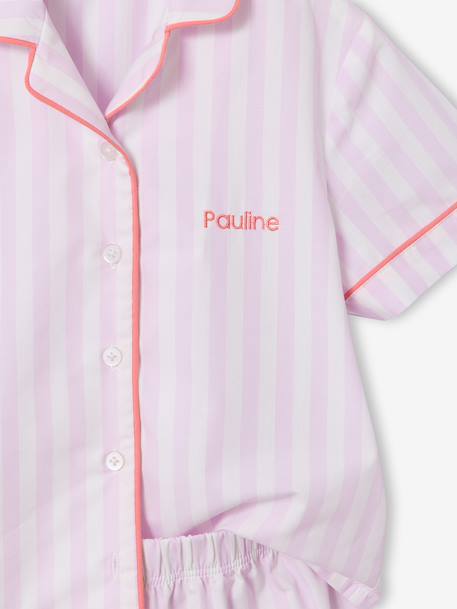 Pyjamashort met korte mouwen om te personaliseren lila - vertbaudet enfant 