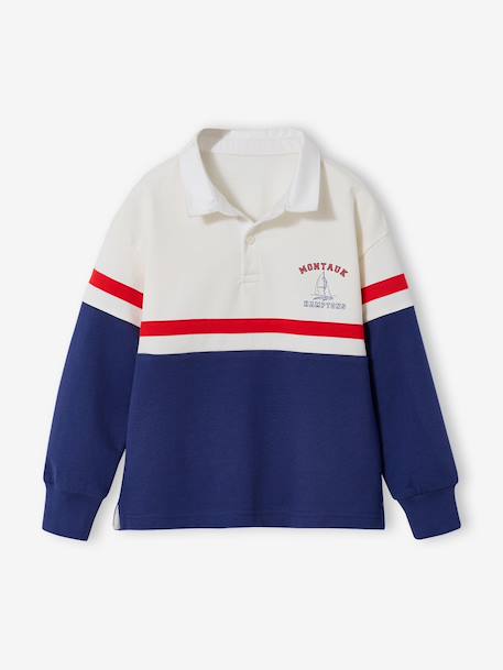 Sweater met polokraag en lange mouwen inktblauw - vertbaudet enfant 