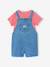 Ensemble salopette t-shirt bleu moyen - vertbaudet enfant 