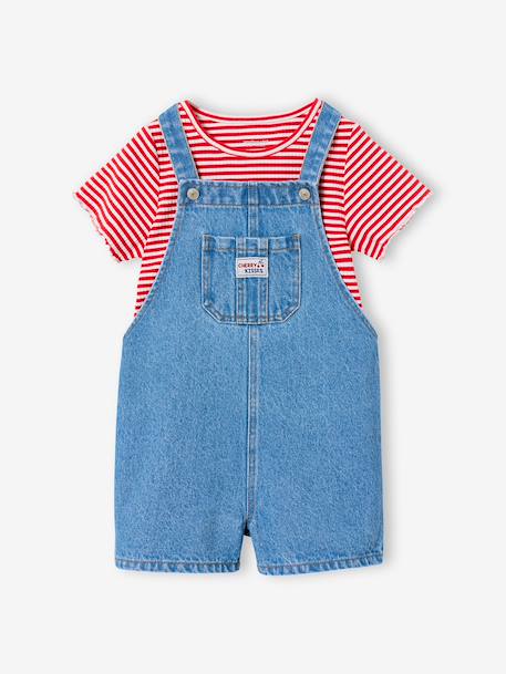 Fille-Ensemble-Ensemble salopette t-shirt 