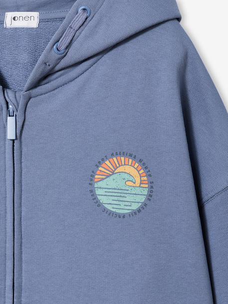 Sweat zippé oversize bleu grisé - vertbaudet enfant 