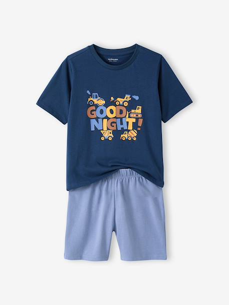 Set van 2 korte en lange pyjama's oceaanblauw - vertbaudet enfant 